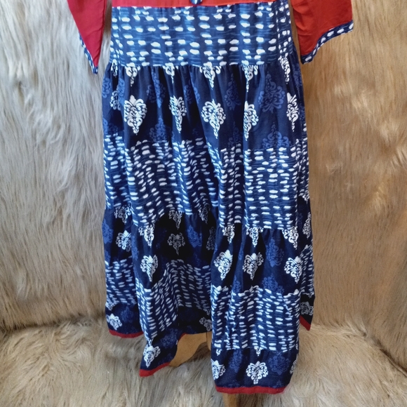 Printed Cotton Blend Full Skirt Indian Kurta/Kurti - Picture 3 of 5